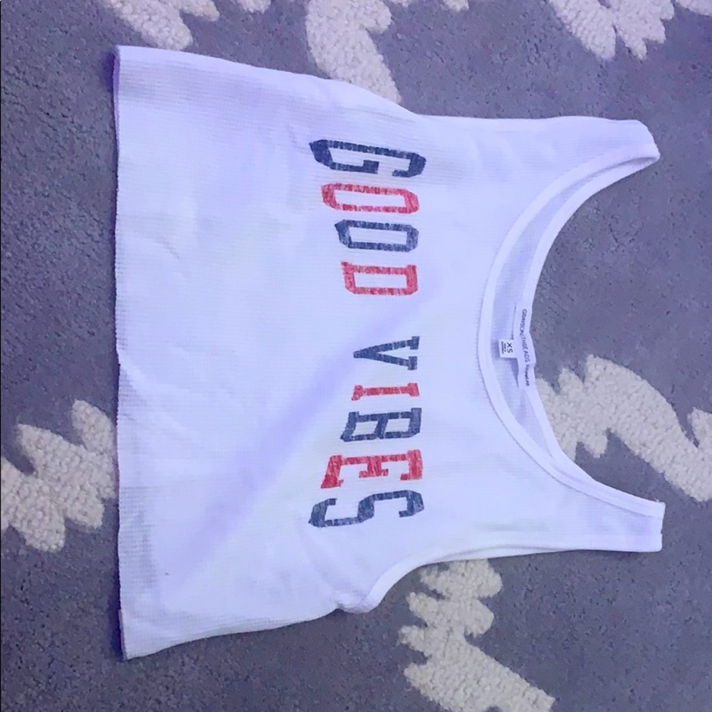Super cozy “Good Vibes” top!